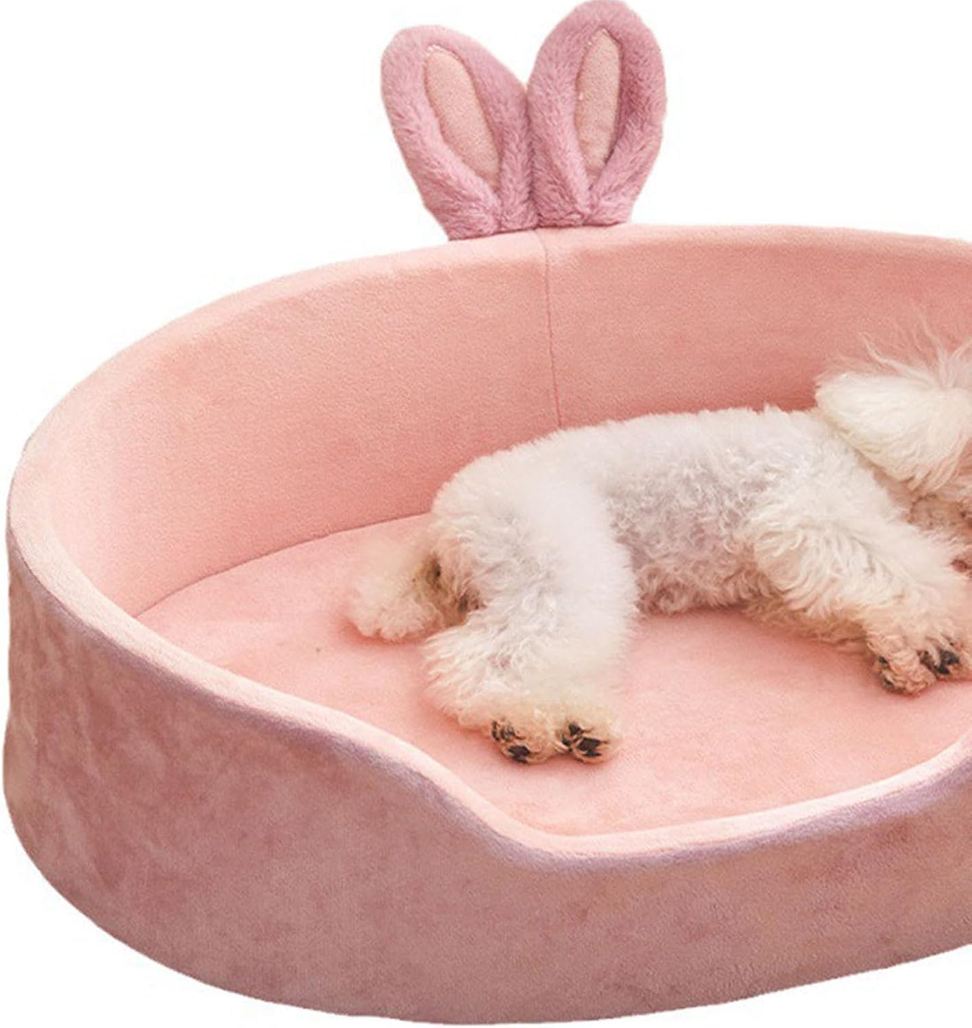 Cute Pink Bunny Ear Dog Bed – Cozy Washable Pet Haven 🐶✨ For All Seasons